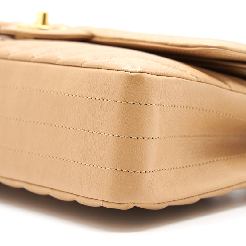 Chanel Medium Classic Flap Dark beige with GHW
