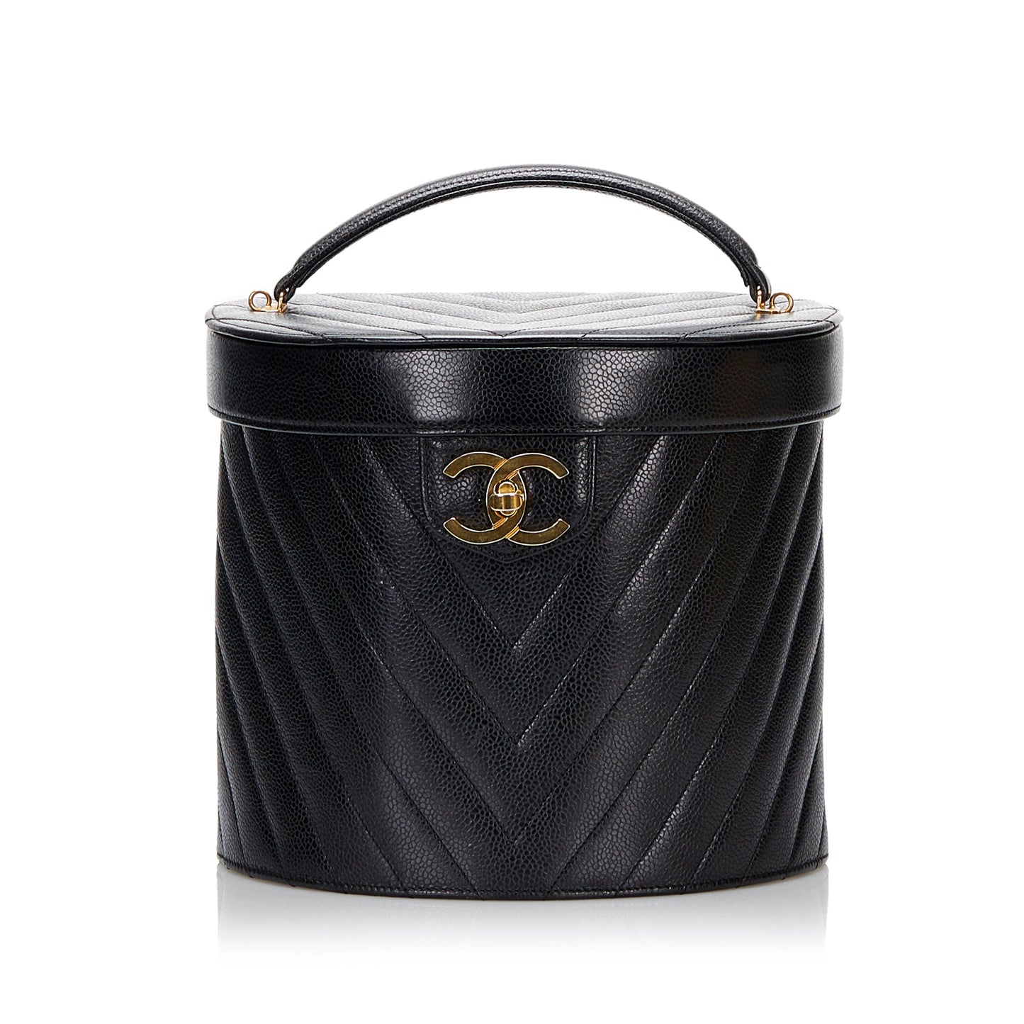 Chanel Sac Caviar Chevron Vanity Case