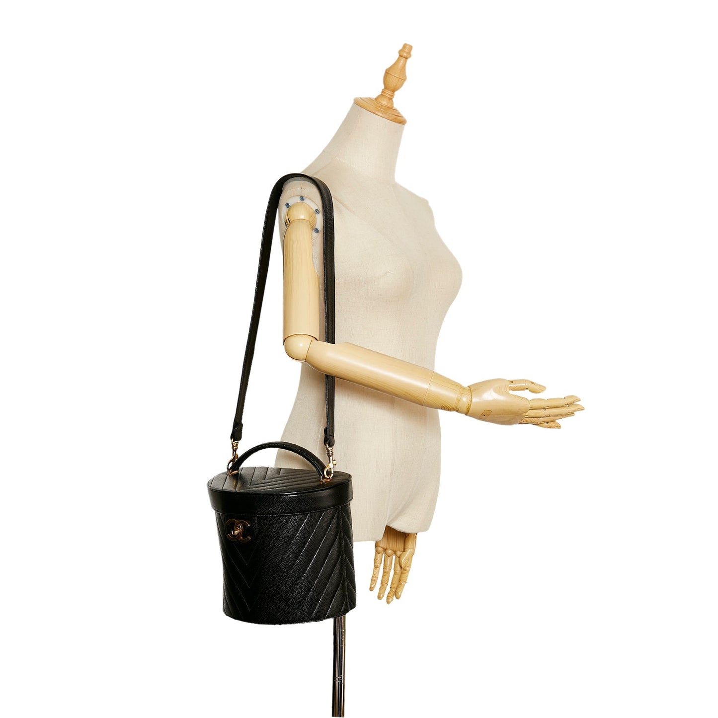 Chanel Sac Caviar Chevron Vanity Case