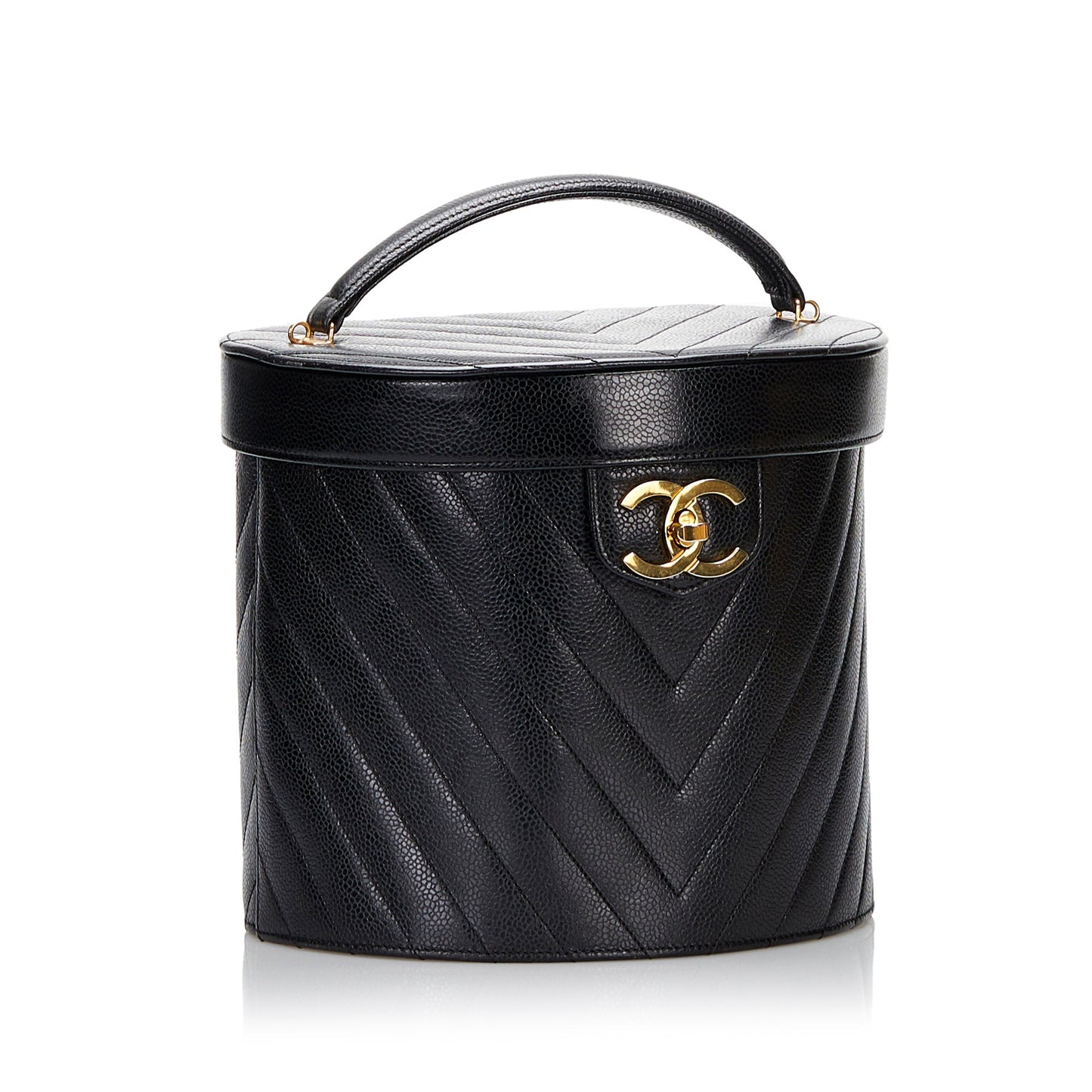 Chanel Sac Caviar Chevron Vanity Case