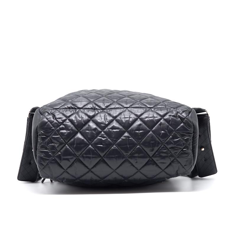 Chanel Black Quilted Nylon and Leather Coco Cocoon Backpack