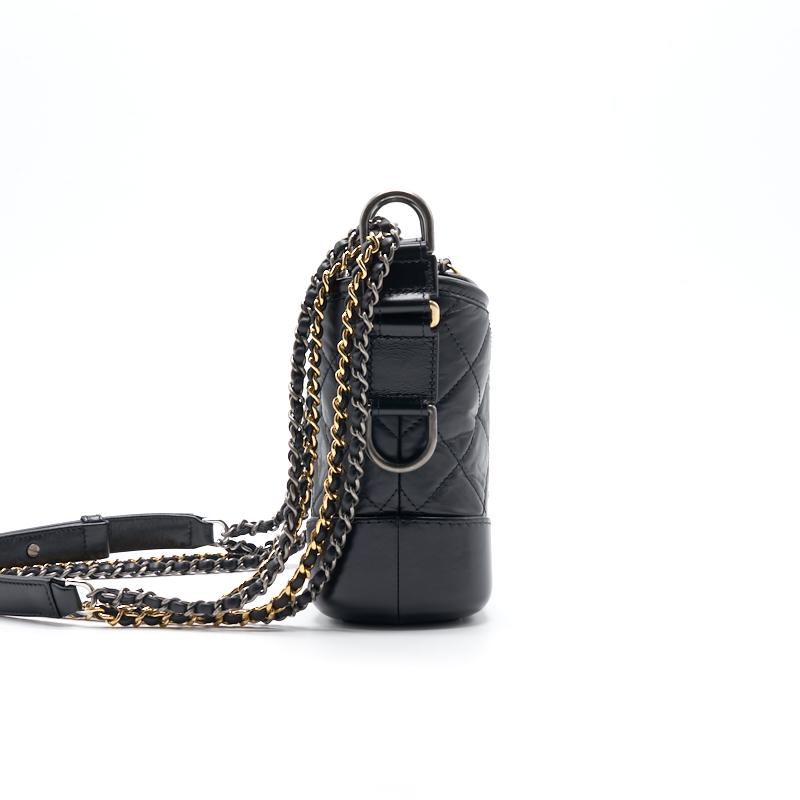 Chanels Gabrielle Small Hobo Handbag black