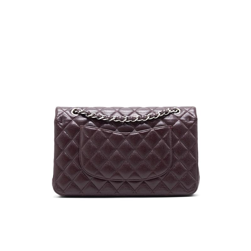 Chanel Medium cavier Classical double flap burgundy with SHW