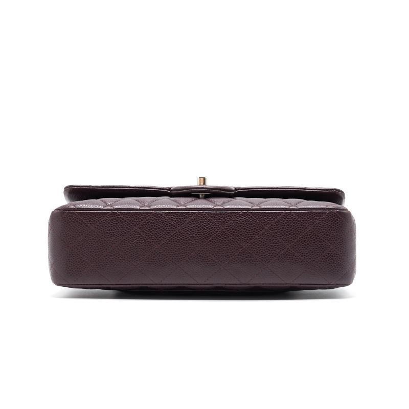 Chanel Medium cavier Classical double flap burgundy with SHW