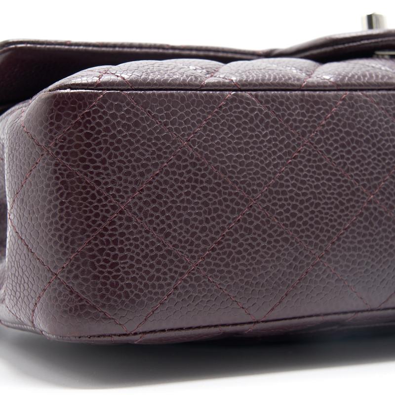 Chanel Medium cavier Classical double flap burgundy with SHW