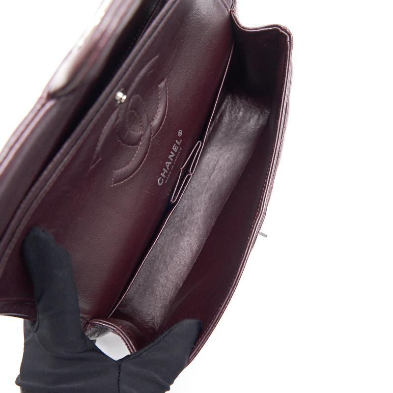 Chanel Medium cavier Classical double flap burgundy with SHW