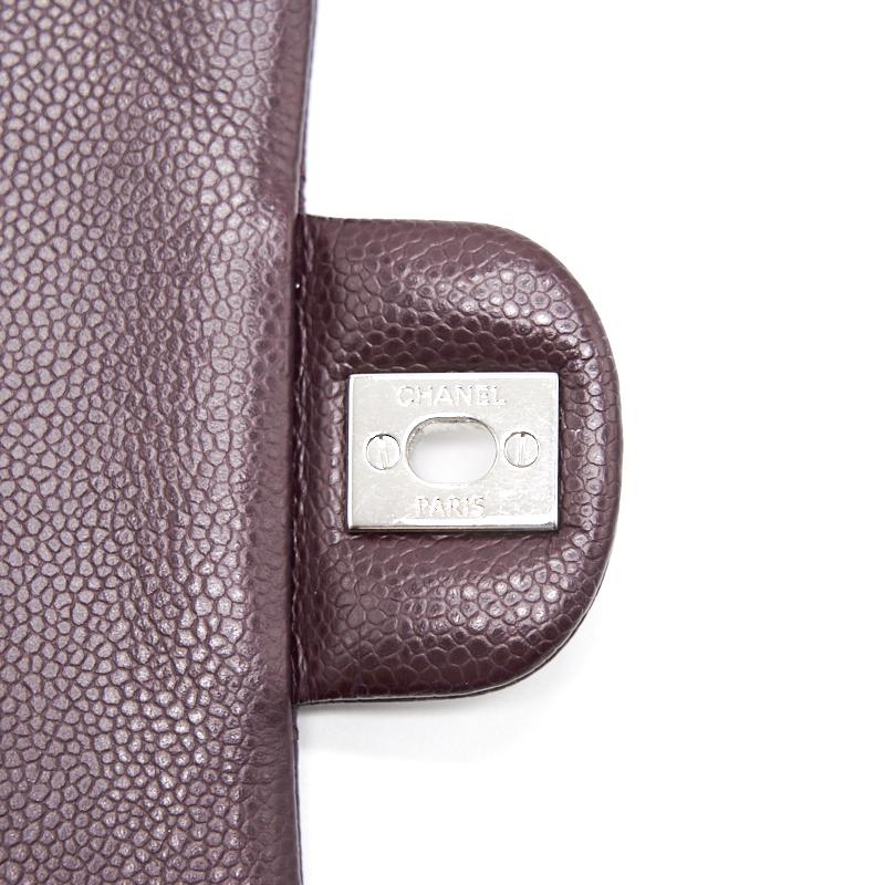 Chanel Medium cavier Classical double flap burgundy with SHW