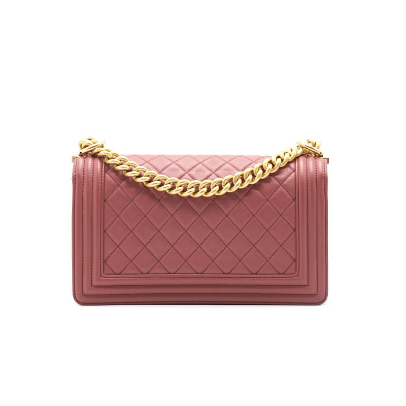 Chanel Calfskin Old medium Leboy dark pink