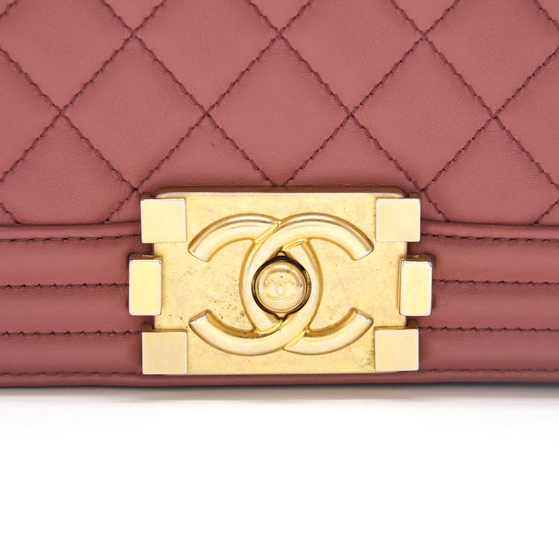 Chanel Calfskin Old medium Leboy dark pink