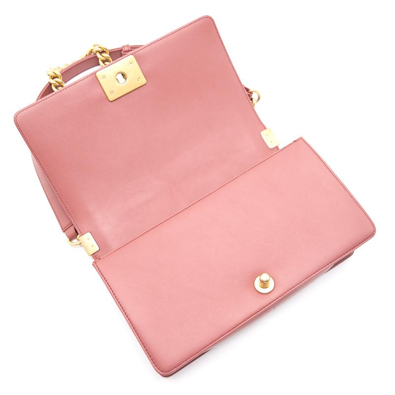 Chanel Calfskin Old medium Leboy dark pink