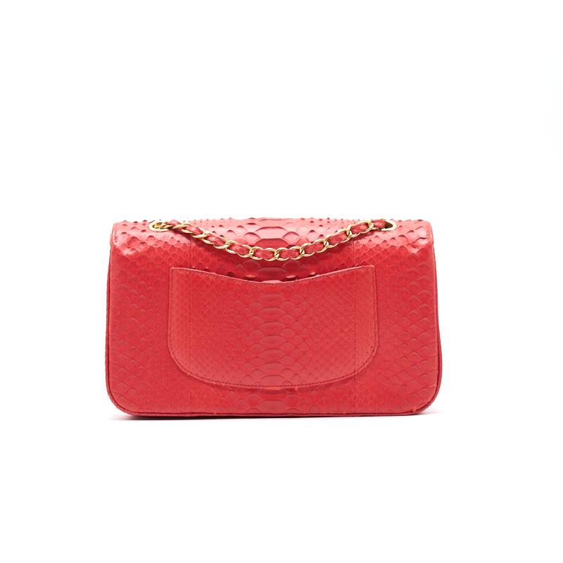 Chanel Python Skin Classic Medium Double Flap with GHW