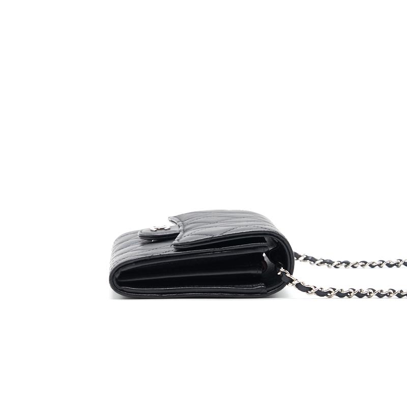 Chanel Mini Lambskin WOC Black SHW