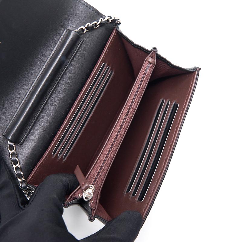 Chanel Mini Lambskin WOC Black SHW