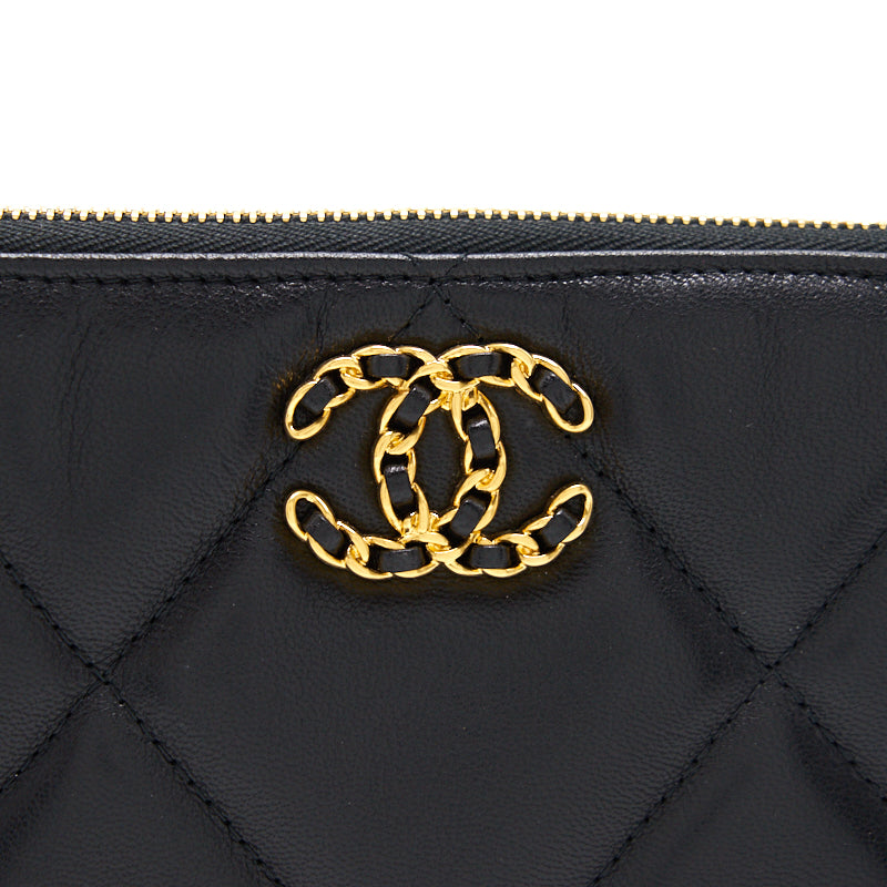 Chanel 19 Small Pouch Black GHW