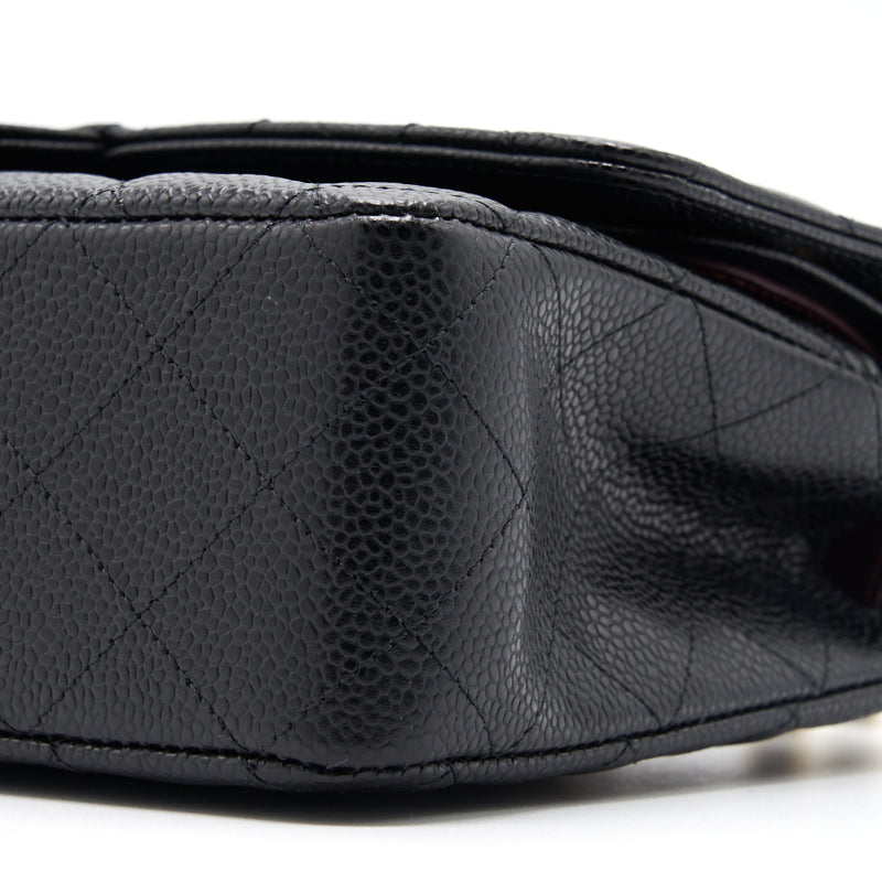 Chanel Medium 25cm Classical Double Flap Caviar Black GHW