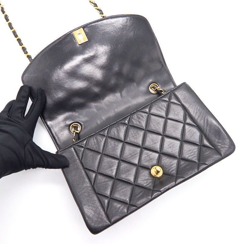 Chanel Medium Diana Bag black with 24K GHW