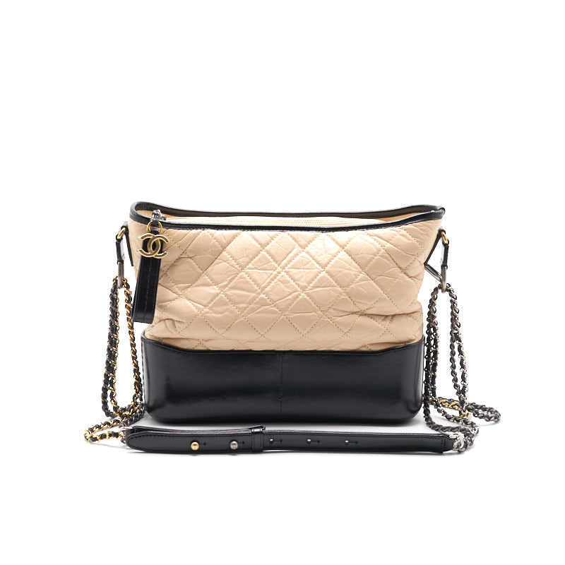 Chanel's Gabrielle Large Hobo Bag Beige/Black