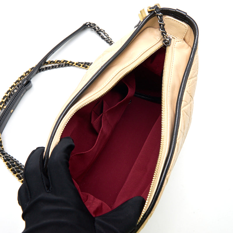 Chanel's Gabrielle Large Hobo Bag Beige/Black
