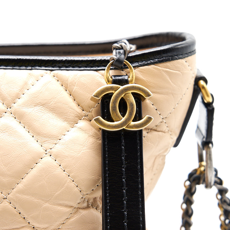 Chanel's Gabrielle Large Hobo Bag Beige/Black