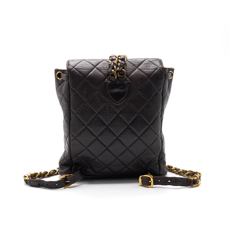 Chanel Black Lambskin Classic Backpack Small