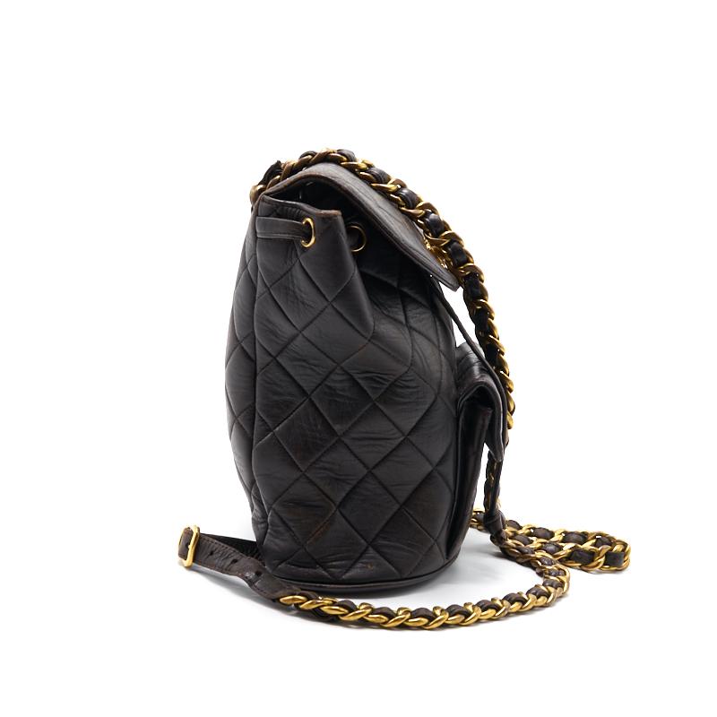 Chanel Black Lambskin Classic Backpack Small