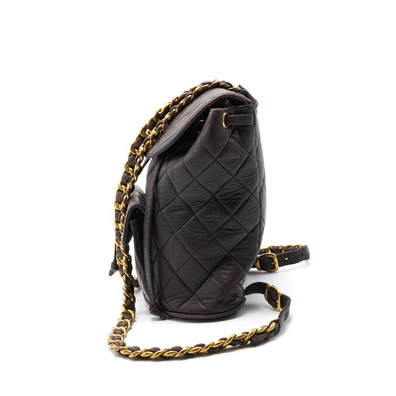Chanel Black Lambskin Classic Backpack Small