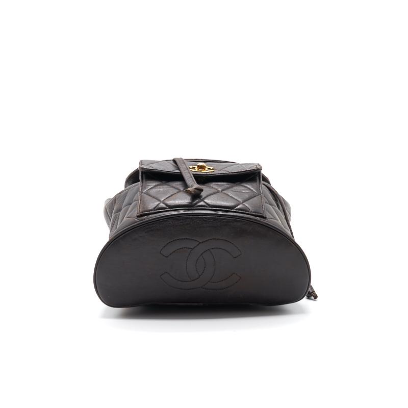 Chanel Black Lambskin Classic Backpack Small