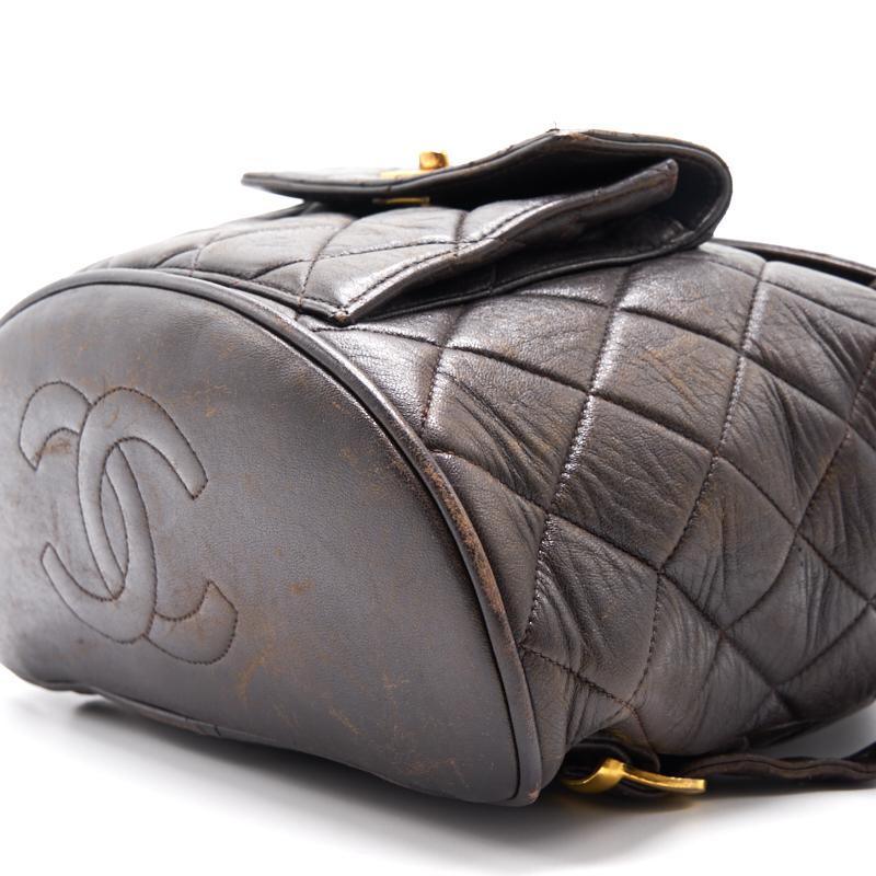 Chanel Black Lambskin Classic Backpack Small