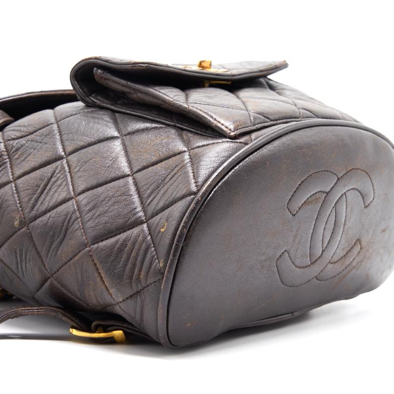 Chanel Black Lambskin Classic Backpack Small