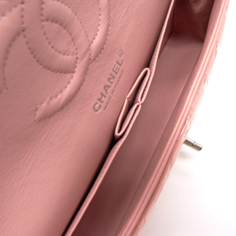 Chanel Pink Quilted Leather Medium Vintage Classic Double Flap Bag