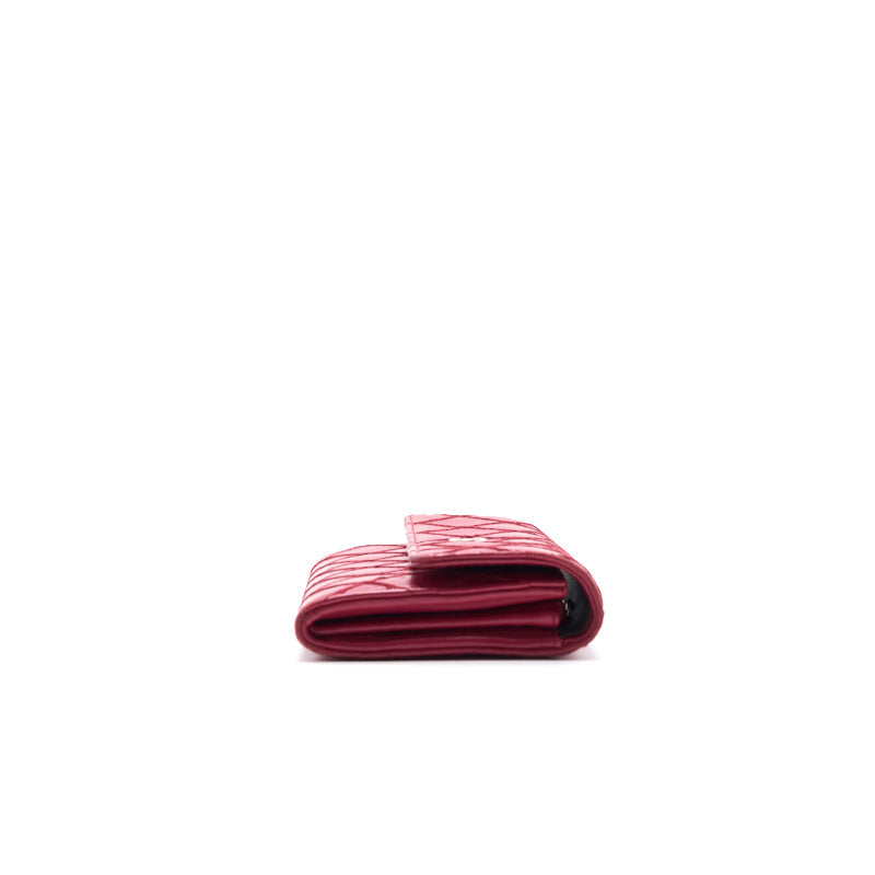 Chanel Red Quilted Leather CC Long Wallet
