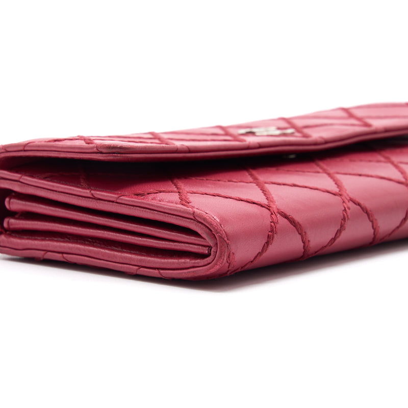 Chanel Red Quilted Leather CC Long Wallet