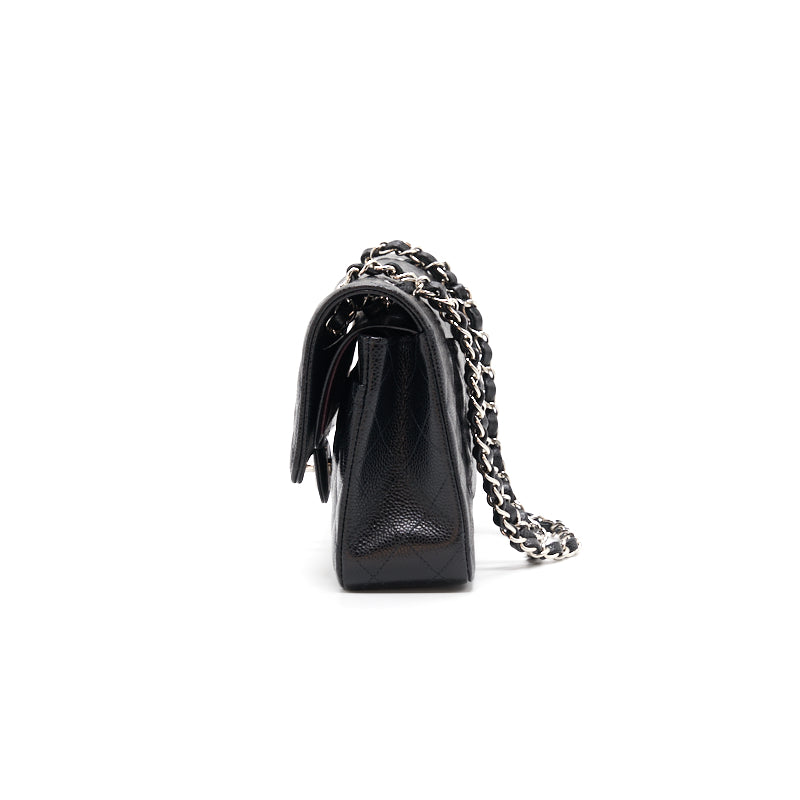 Chanel Medium 25cm Classical Double Flap Caviar Black SHW Year 2020