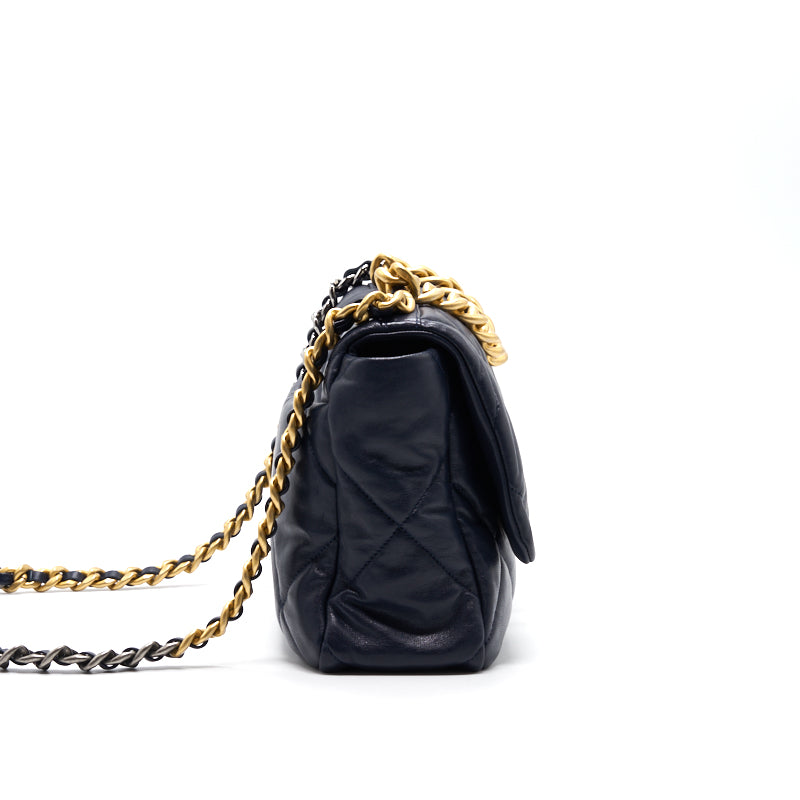 Chanel 19 Large Flap Bag Navy