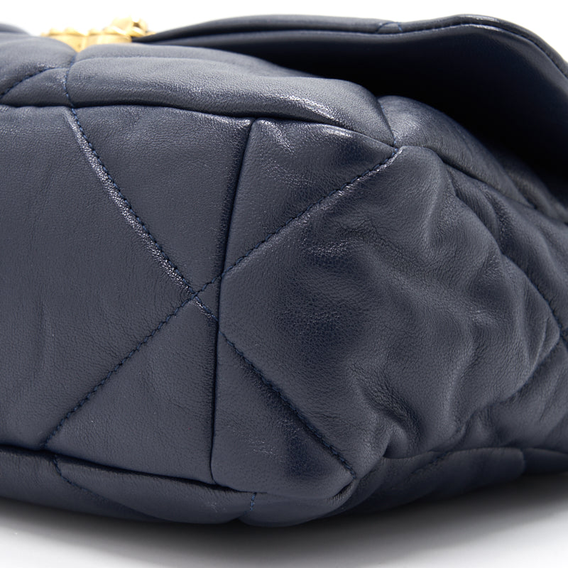 Chanel 19 Large Flap Bag Navy