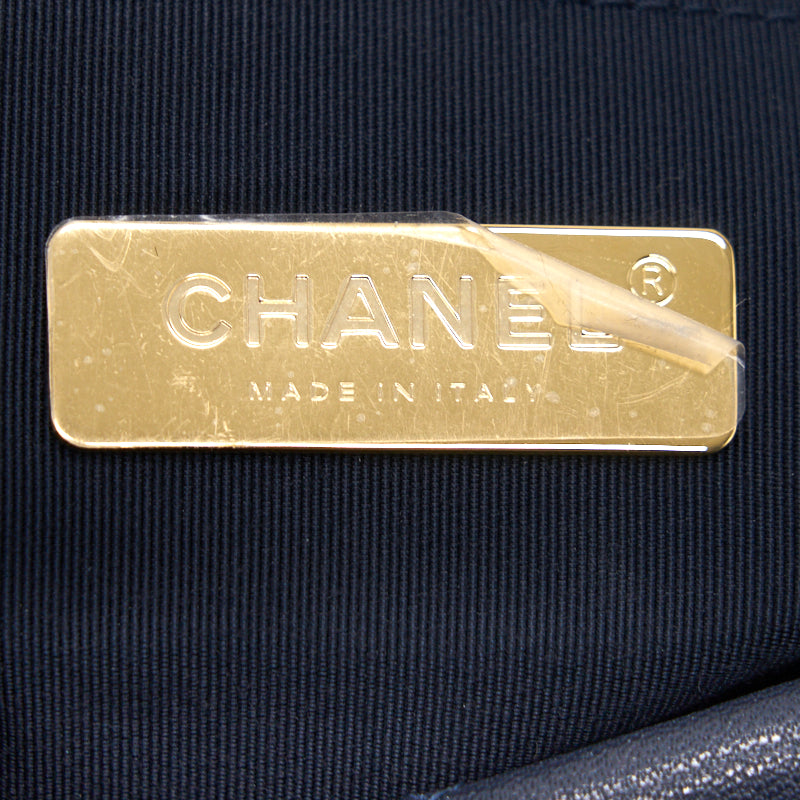 Chanel 19 Large Flap Bag Navy