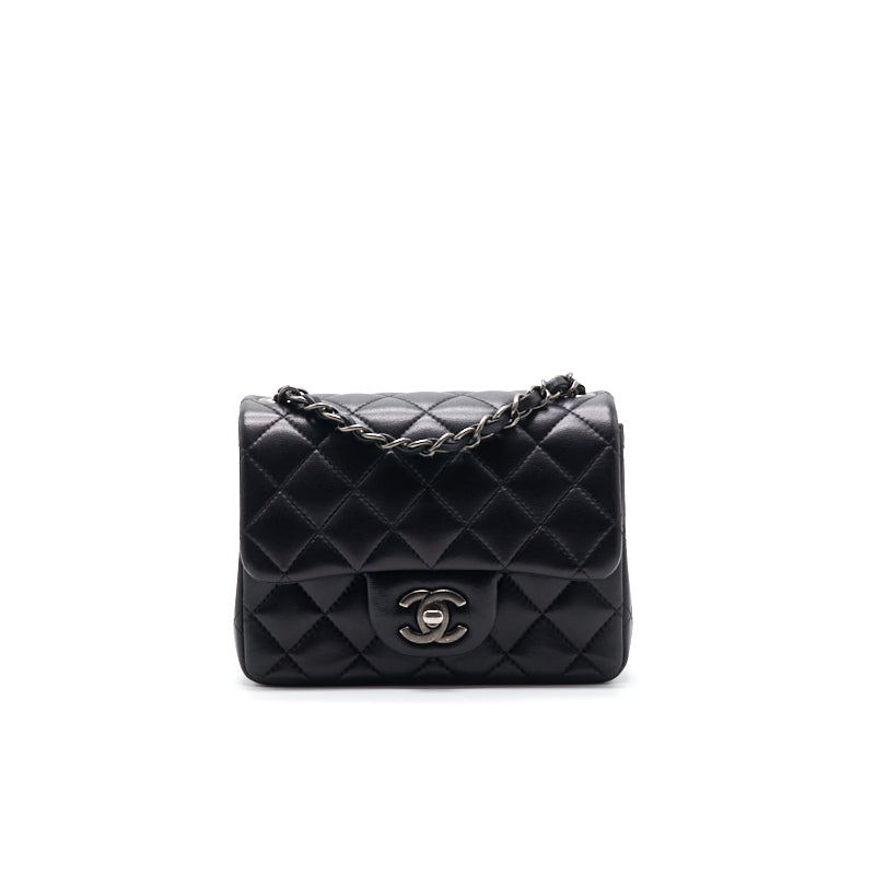 Chanel Quilted Lambskin Square Mini Black