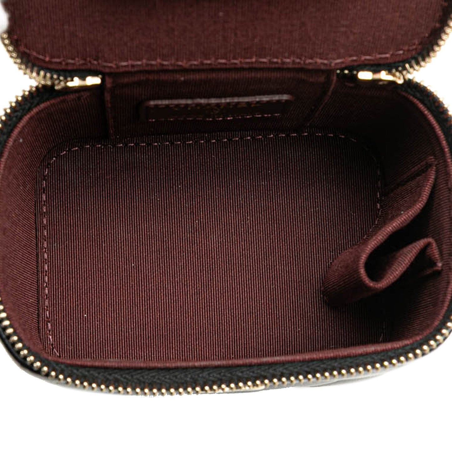 Black Chanel Mini Lambskin Vanity Case with Chain Crossbody Bag