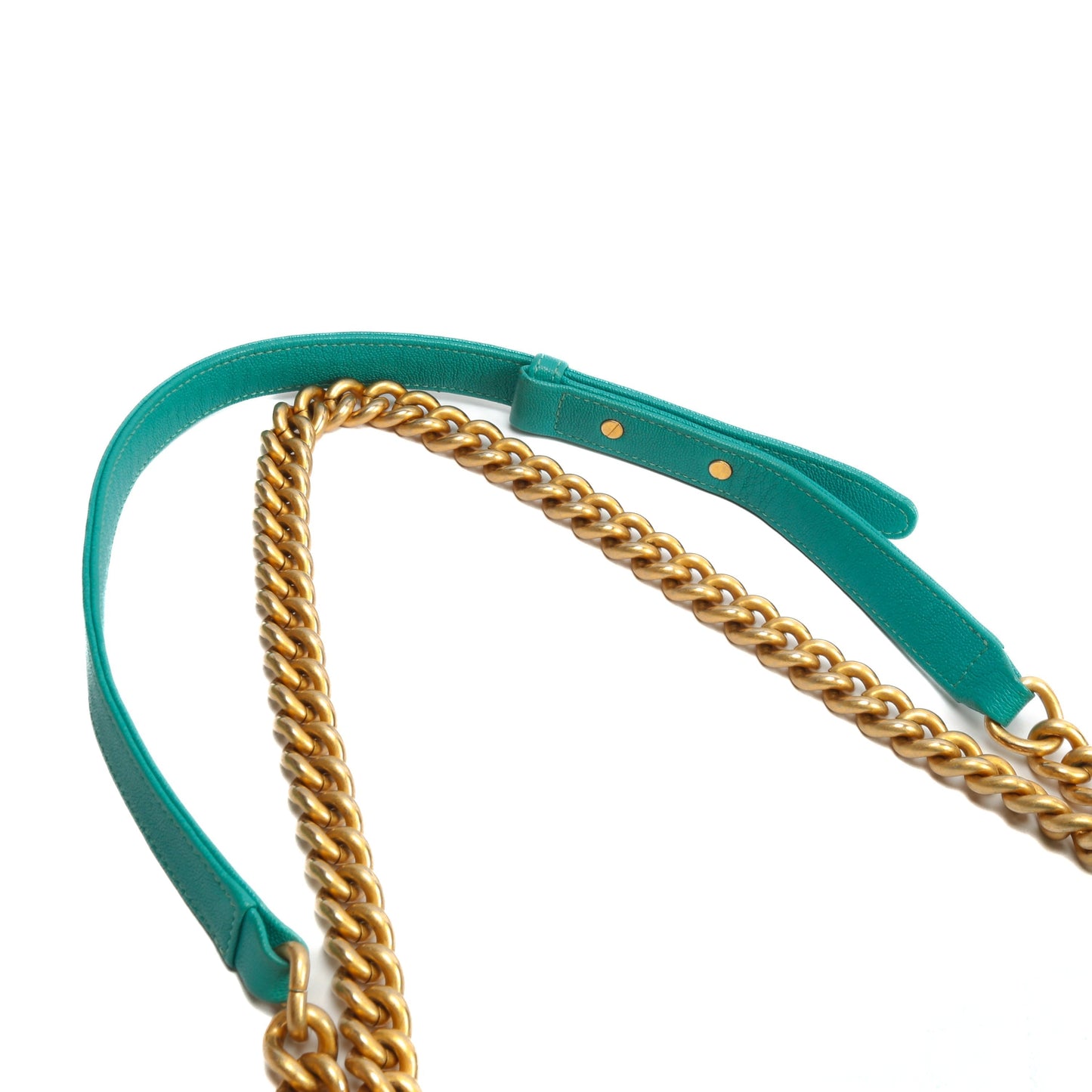CHANEL Quilted Boy Bag - Turquoise