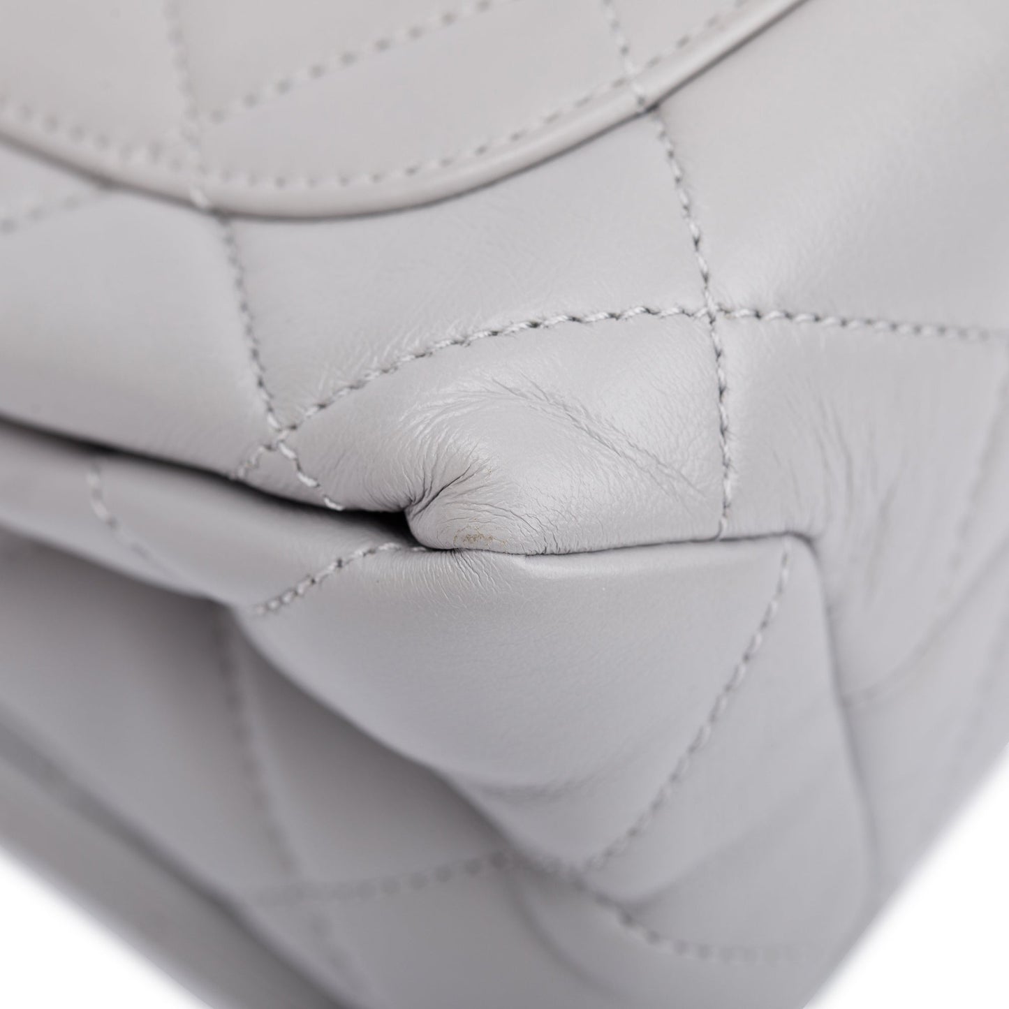 Chanel 2022 Grey Quilted Lambskin Leather Small Color Match Flap Bag w/ Box & Receipt
