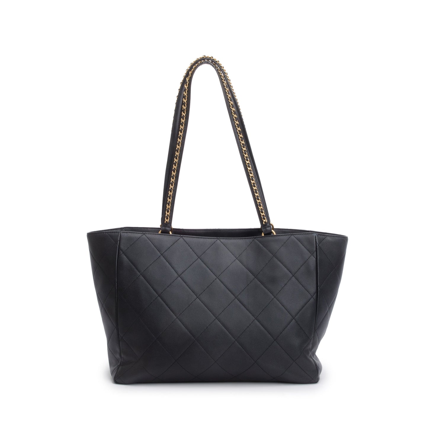Chanel 2023 Black Quilted Calfskin Leather Book Pocket Shopping Tote