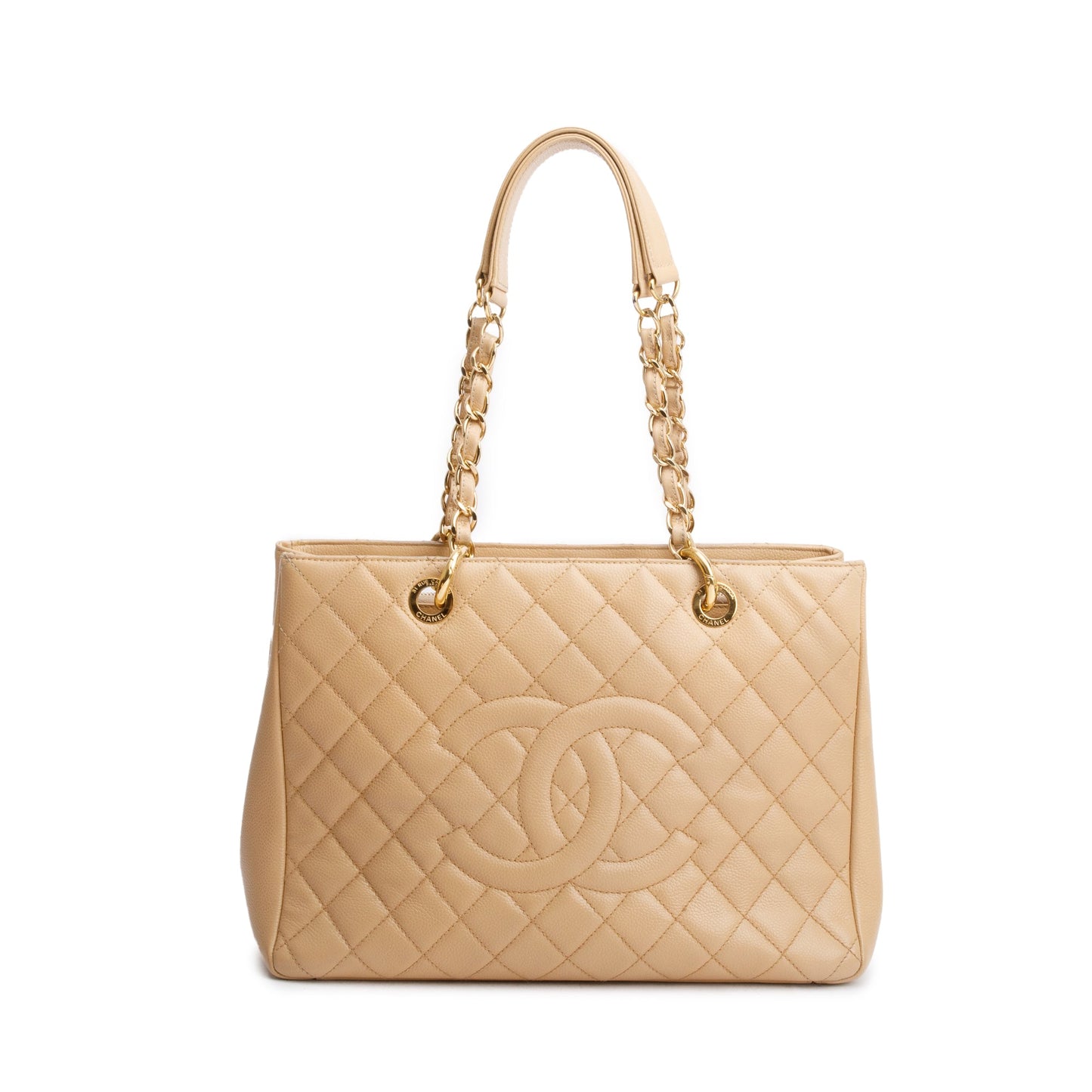 Chanel Beige Caviar Leather Grand Shopping Tote (GST)