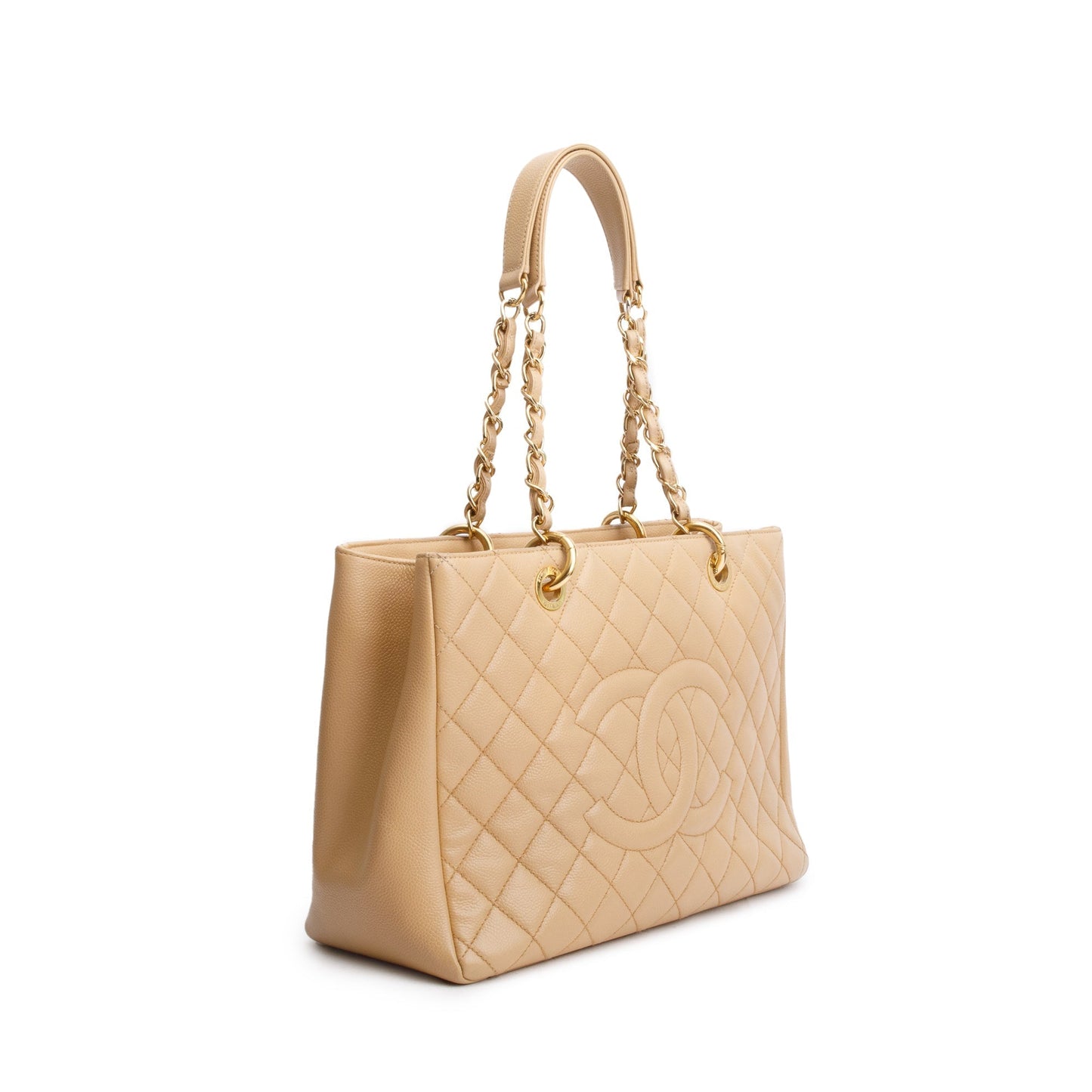 Chanel Beige Caviar Leather Grand Shopping Tote (GST)