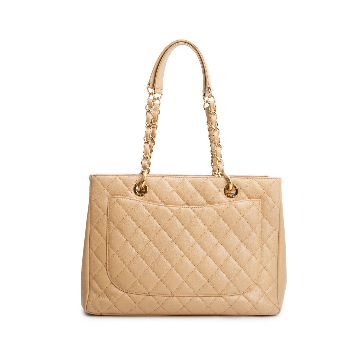 Chanel Beige Caviar Leather Grand Shopping Tote (GST)