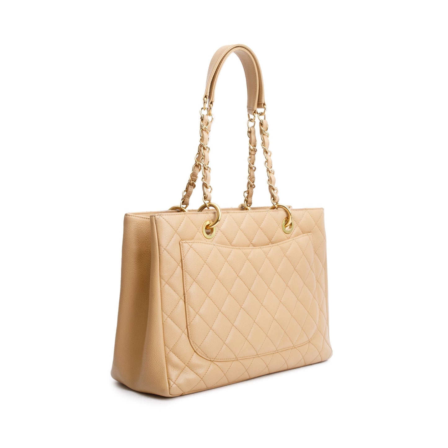 Chanel Beige Caviar Leather Grand Shopping Tote (GST)