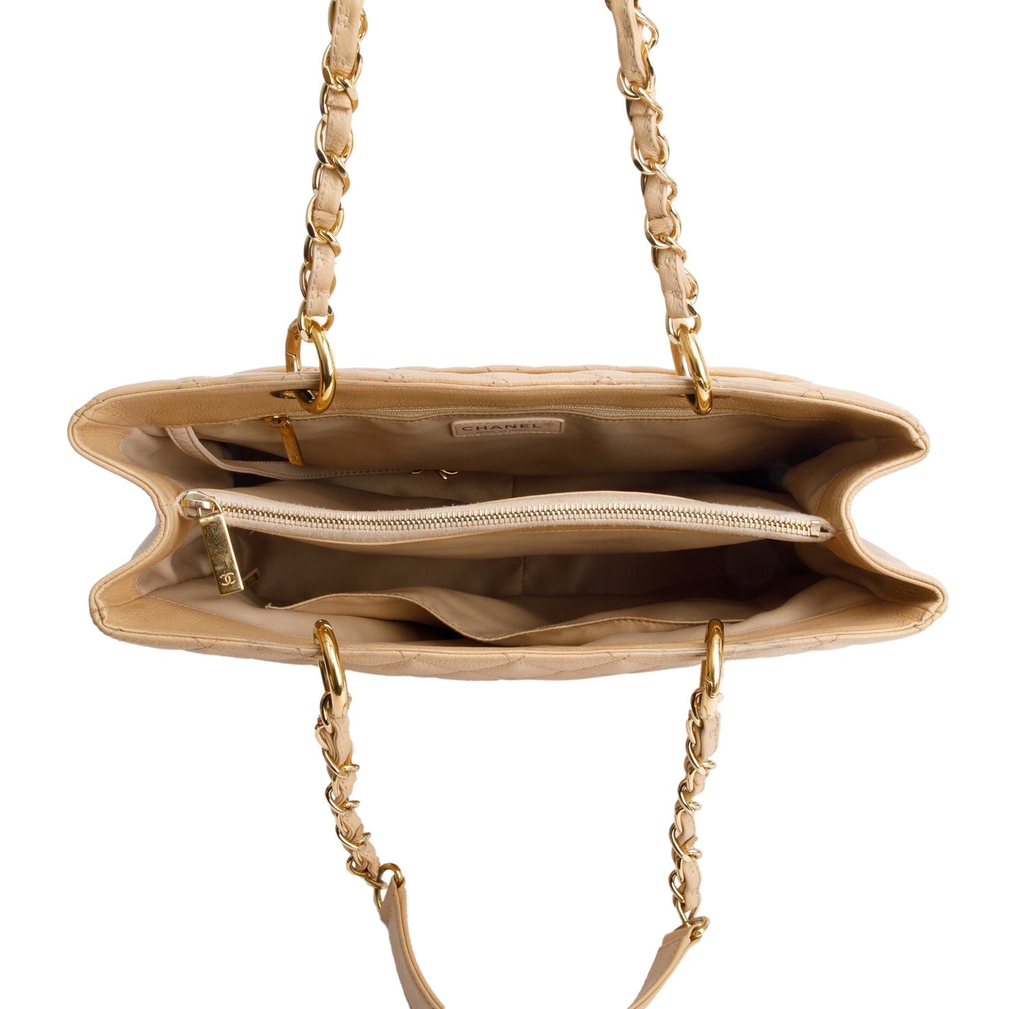 Chanel Beige Caviar Leather Grand Shopping Tote (GST)