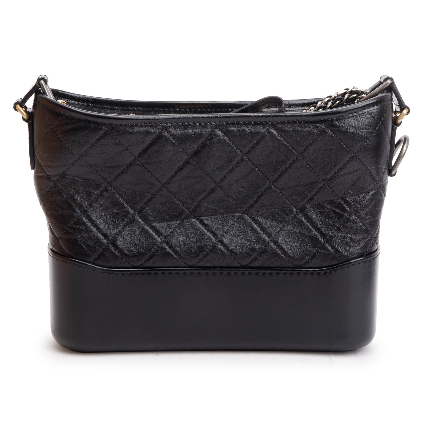 Chanel Black Aged Calfskin Leather Medium Gabrielle Hobo w/ Box & Authenticity Card