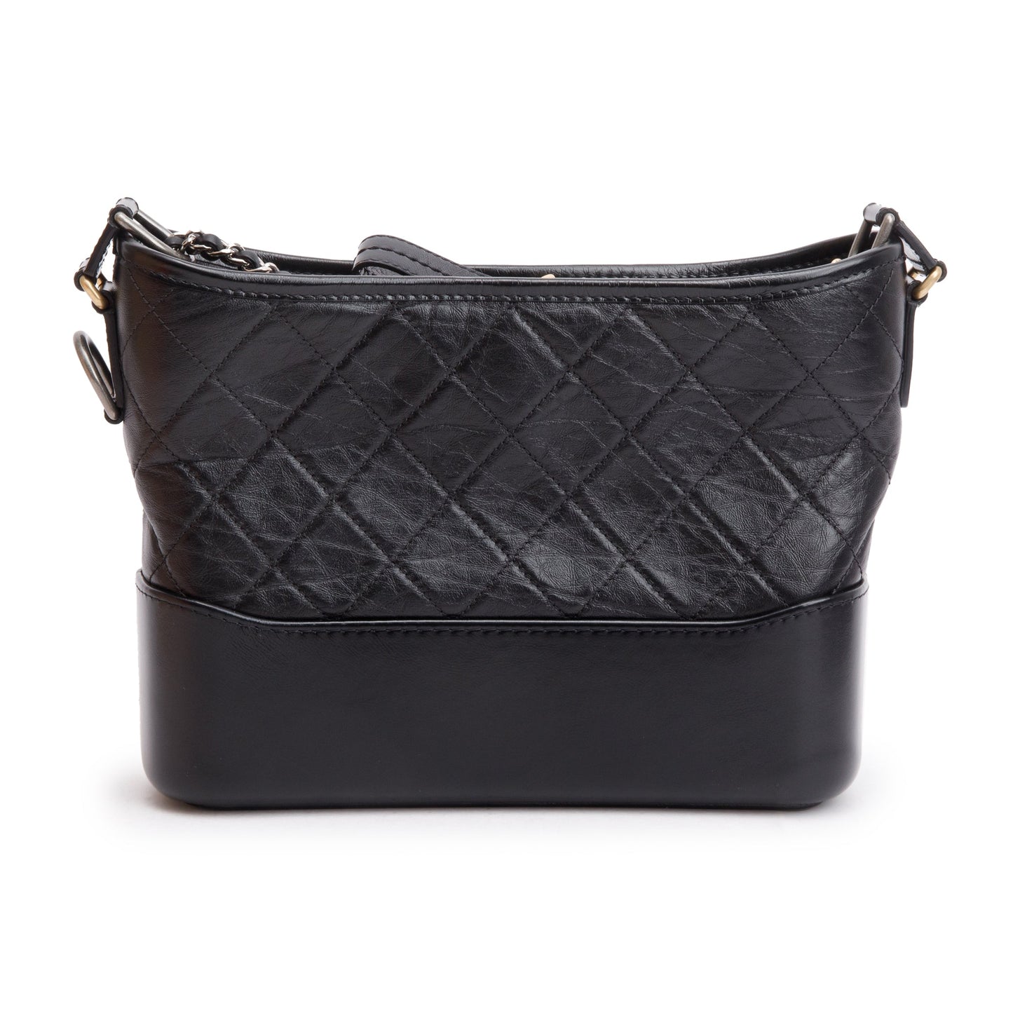 Chanel Black Aged Calfskin Leather Medium Gabrielle Hobo w/ Box & Authenticity Card