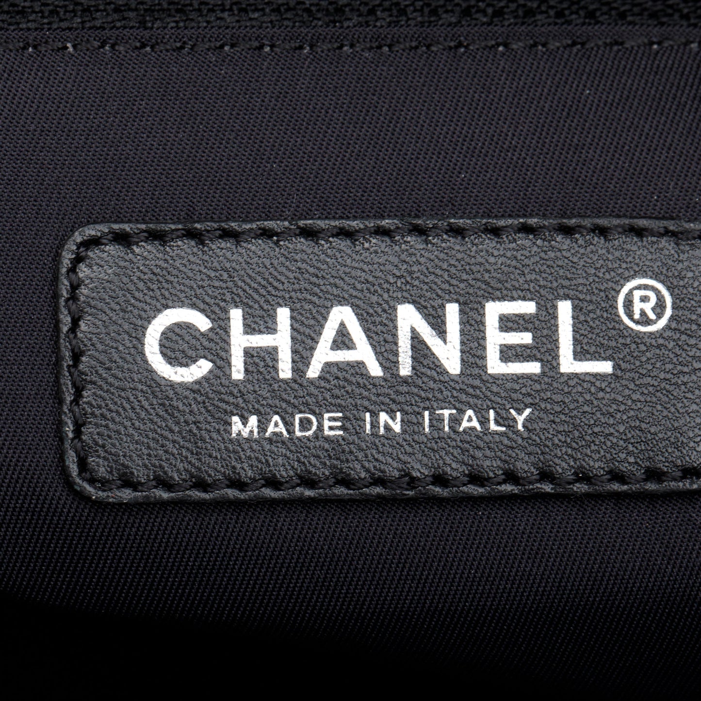 Chanel Black Quilted Coated Canvas Large Paris Biarritz Tote w/ Pouch & Authenticity Card
