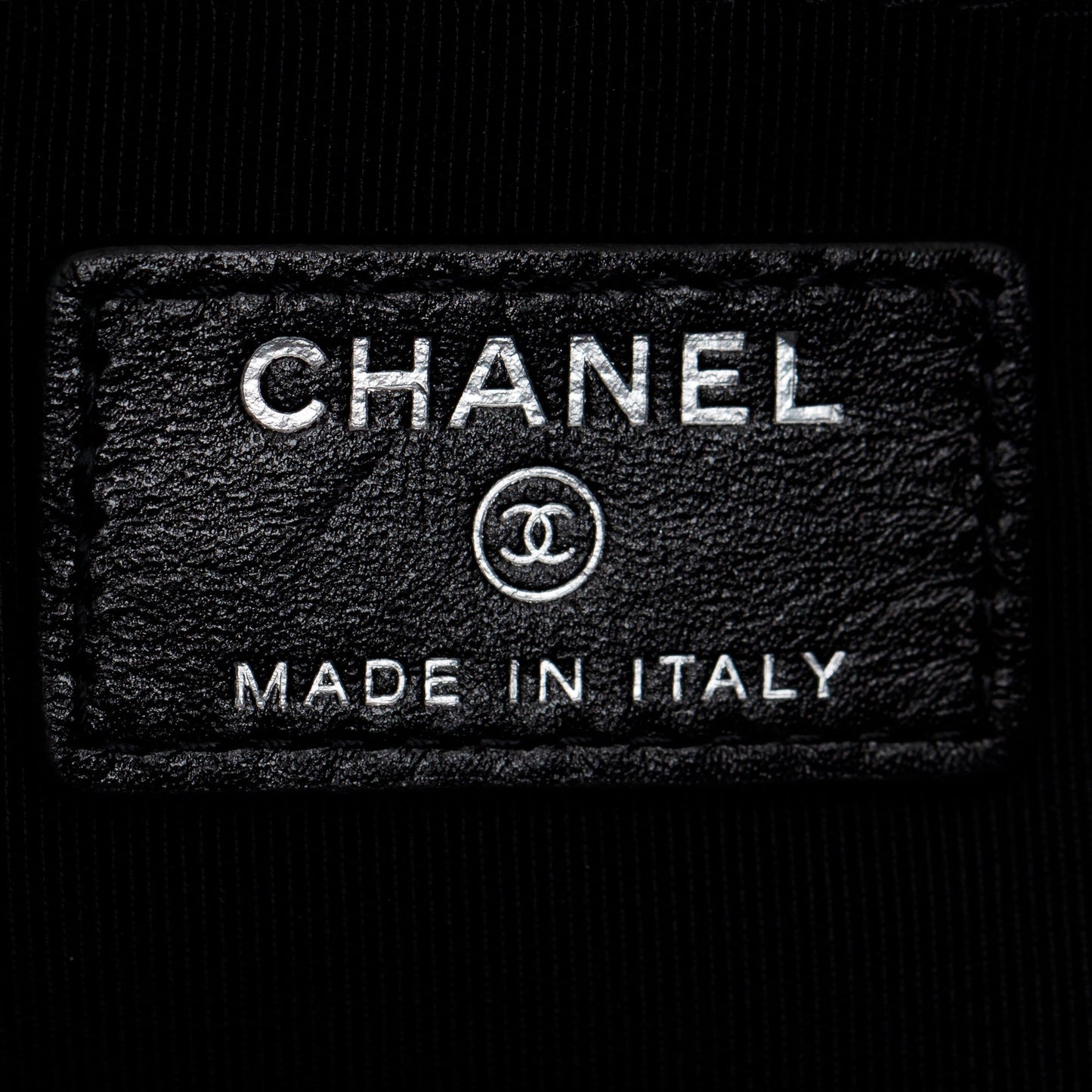 Chanel Black Quilted Holographic Patent Leather Envelope Clutch w/ Authenticity Card
